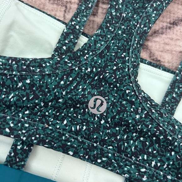 Lululemon Splendour Sport Bra Flashback Static Seamist Forage Teal Womens 6 - Picture 4 of 5